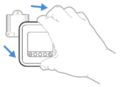 Honeywell - T6 Pro - Tire para retirar el termostato del UWP. Tire para retirar el termostato del UWP.