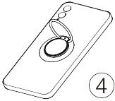dji - OM 4 - Coloque el soporte de anillo magnético en el centro del teléfono móvil Paso 4 Coloque el soporte de anillo magnético en el centro del teléfono móvil Paso 4