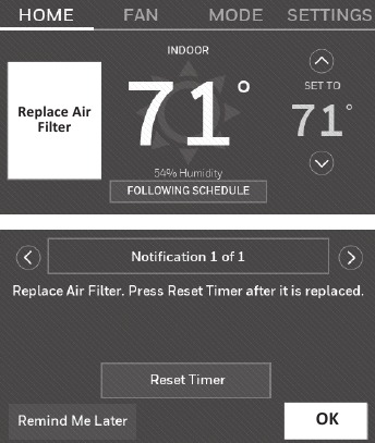 Honeywell - RTH9585WF1004 - Obtener ayuda y responder a las alertas Paso 2 Obtener ayuda y responder a las alertas Paso 2