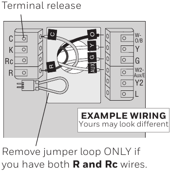 Honeywell - RTH9585WF1004 - Cableado (Sistema de bomba de calor) Paso 1 Cableado (Sistema de bomba de calor) Paso 1