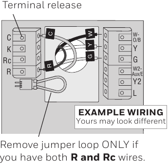 Honeywell - RTH9585WF1004 - Cableado Paso 1 Cableado Paso 1