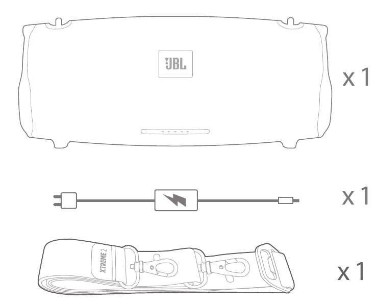 Harman - JBL XTREME 2 - ¿Qué hay en la caja? ¿Qué hay en la caja?