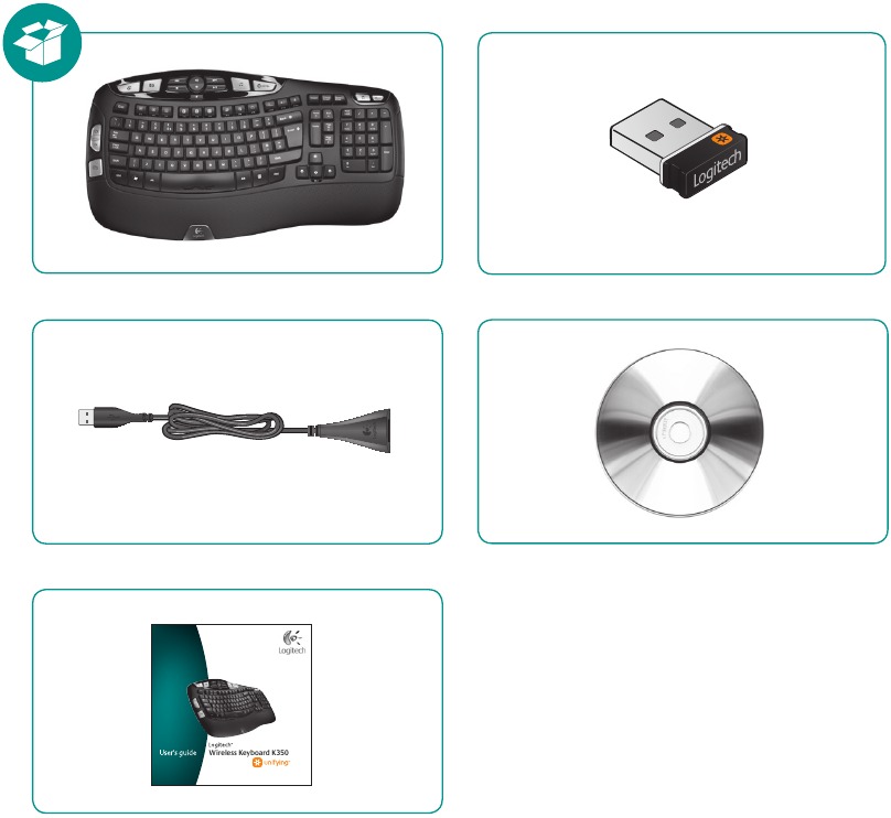 Logitech - K350 - Qué incluye Qué incluye