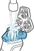 Philips - NORELCO 5000 Series - Limpieza de la afeitadora con agua Paso 3 Limpieza de la afeitadora con agua Paso 3