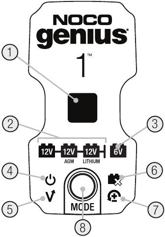 NOCO Genius - GENIUS 1 - Botones Botones