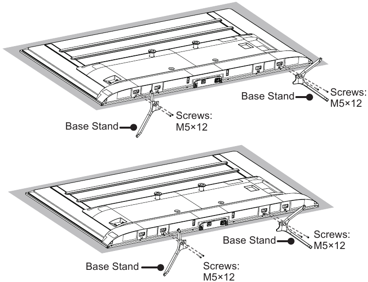 Hisense - U7G Series - Installing the Stand For 65 Instalación del soporte para 65"