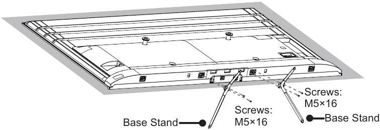 Hisense - U7G Series - Installing the Stand For 75 Instalación del soporte para 75"