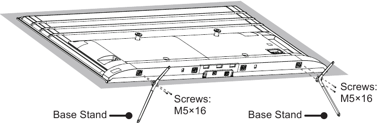 Hisense - U7G Series - Installing the Stand For 75 Instalación del soporte para 75"