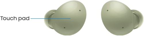 Samsung - Galaxy Buds2 - Usar controles táctiles Usar controles táctiles