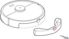 Roborock - S5 Max - Paso 1 para fregar Paso 1 para fregar