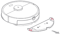 Roborock - S5 Max - Retirar el soporte del paño de la mopa Retirar el soporte del paño de la mopa