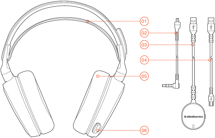 SteelSeries - ARCTIS 7 - DESCRIPCIÓN GENERAL DEL PRODUCTO - Parte 1 DESCRIPCIÓN GENERAL DEL PRODUCTO - Parte 1