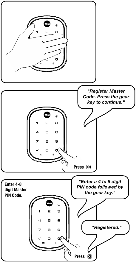 Assa Abloy - Yale YRD256 - Creación del código PIN maestro Creación del código PIN maestro