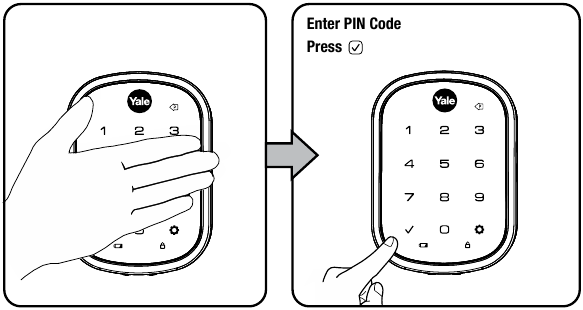 Assa Abloy - Yale YRD256 - Desbloqueo de la puerta con el código PIN Desbloqueo de la puerta con el código PIN