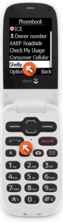 Consumer Cellular - DORO PhoneEasy 626 - BUSCAR UN CONTACTO BUSCAR UN CONTACTO
