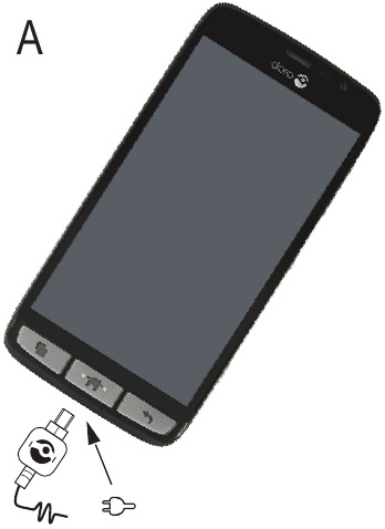 Doro - SmartEasy 824 - Cargar el teléfono Paso 1A Cargar el teléfono Paso 1A