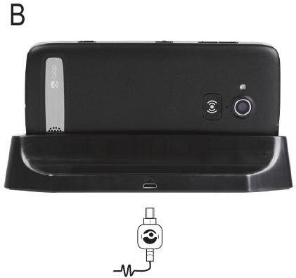 Doro - SmartEasy 824 - Cargar el teléfono Paso 1B Cargar el teléfono Paso 1B
