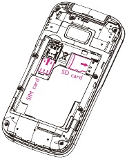Alcatel - Go Flip 3 - Insertar/Retirar las tarjetas Nano SIM y microSD Paso 4 Insertar/Retirar las tarjetas Nano SIM y microSD Paso 4