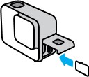 GoPro - HERO7 Silver - INSTALACIÓN DE TU TARJETA MICROSD Paso 2 INSTALACIÓN DE TU TARJETA MICROSD Paso 2