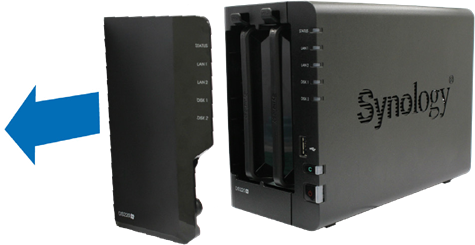 Synology - NAS DS220+ - Paso 1 de instalación de unidades Paso 1 de instalación de unidades