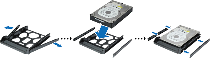 Synology - NAS DS220+ - Paso 3a de instalación de unidades Paso 3a de instalación de unidades