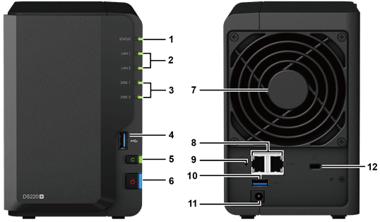 Synology - NAS DS220+ - Synology DS220+ de un vistazo Synology DS220+ de un vistazo