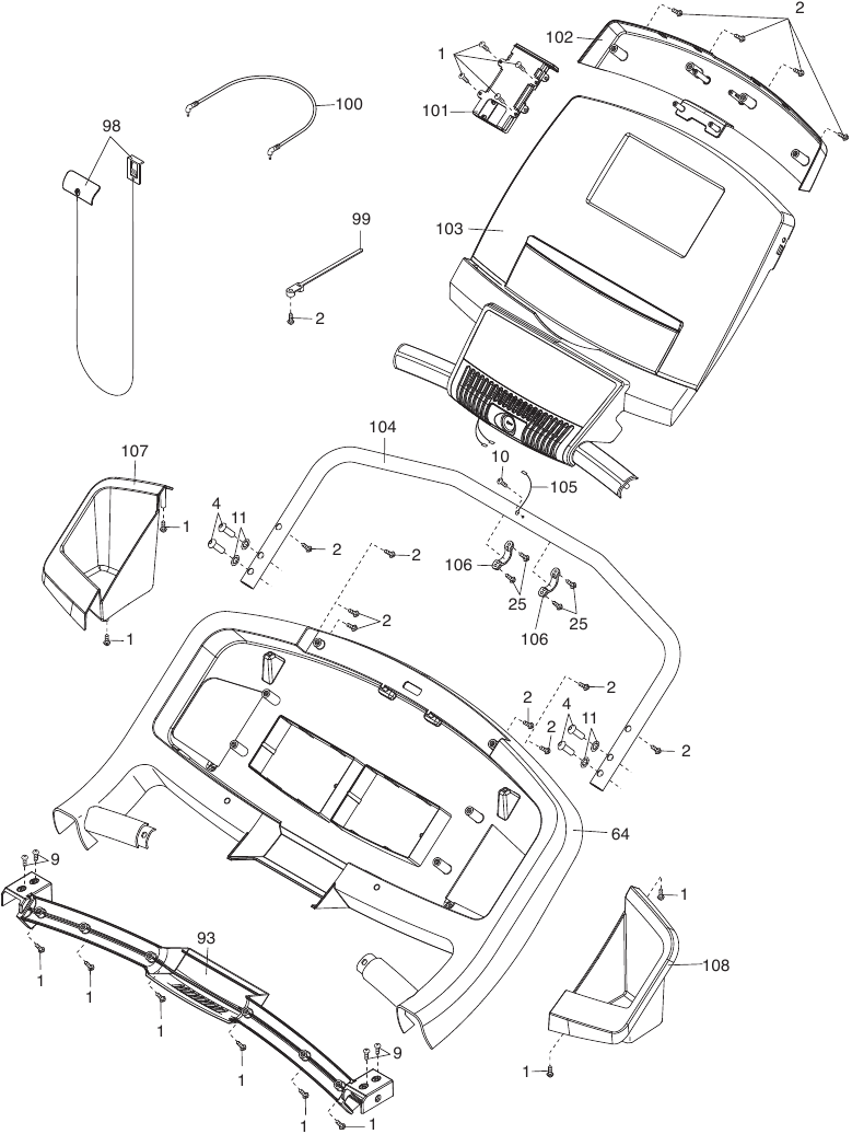 NordicTrack - C900 - DIBUJO DESPIEZADO D DIBUJO DESPIEZADO D
