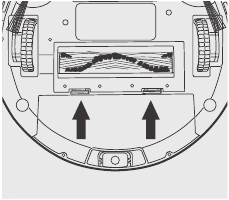ECOVACS - DEEBOT N79 - Limpieza del cepillo principal Paso 1 Limpieza del cepillo principal Paso 1