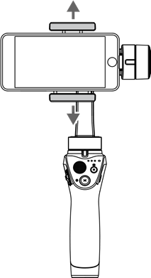 dji - OSMO MOBILE 2 - Montaje del teléfono móvil horizontalmente Paso 1 Montaje del teléfono móvil horizontalmente Paso 1