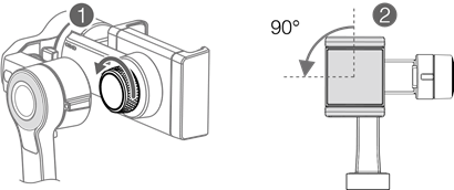 dji - OSMO MOBILE 2 - Montaje del teléfono móvil verticalmente Paso 1 Montaje del teléfono móvil verticalmente Paso 1