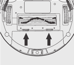 ECOVACS - DEEBOT N79S - Limpieza del cepillo principal Paso 1 Limpieza del cepillo principal Paso 1