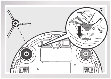 ECOVACS - DEEBOT N79S - Instalar los Cepillos Laterales Instalar los Cepillos Laterales
