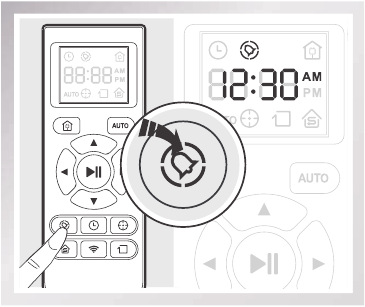 ECOVACS - DEEBOT N79S - Programación de la Hora de Limpieza mediante el Mando a Distancia Paso 1 Programación de la Hora de Limpieza mediante el Mando a Distancia Paso 1
