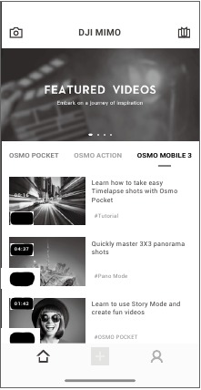 dji - OSMO MOBILE 3 - Aplicación DJI Mimo Aplicación DJI Mimo