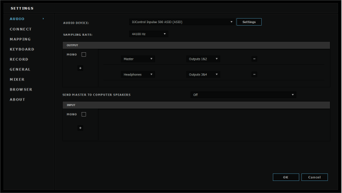 Hercules - DJ Control Inpulse 500 - Audio settings Step 1 Ajustes de audio Paso 1