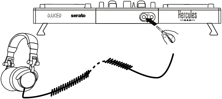Hercules - DJ Control Inpulse 500 - Auriculares (= salidas 3-4) Auriculares (= salidas 3-4)
