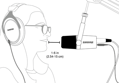Shure - MV7 - Modo de nivel automático Cerca Modo de nivel automático Cerca