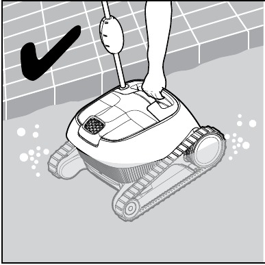 Maytronics - Dolphin Nautilus CC - Paso 2a para extraer el limpiafondos de la piscina Paso 2a para extraer el limpiafondos de la piscina
