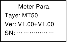 Epever - MT50 - Parámetro del medidor Paso 1 Parámetro del medidor Paso 1