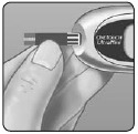 OneTouch - Ultra Mini - Inserte una tira reactiva para encender el medidor Inserte una tira reactiva para encender el medidor