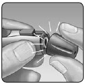 OneTouch - Ultra Mini - Punción y toma de muestras de la yema del dedo Paso 1 Punción y toma de muestras de la yema del dedo Paso 1