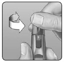 OneTouch - Ultra Mini - Punción y toma de muestras de la yema del dedo Paso 3 Punción y toma de muestras de la yema del dedo Paso 3