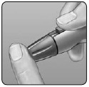 OneTouch - Ultra Mini - Punción y toma de muestras de la yema del dedo Paso 5 Punción y toma de muestras de la yema del dedo Paso 5