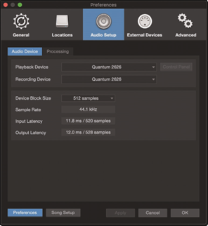 PRESONUS - Quantum 2626 - Configuración de dispositivos de audio Paso 2 Configuración de dispositivos de audio Paso 2