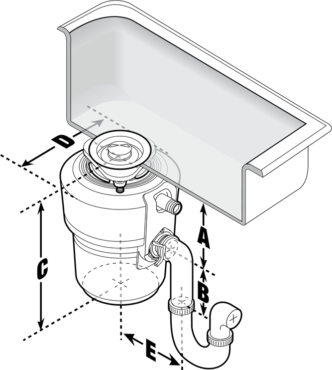 InSinkErator - Serie Evolution - Dimensiones Dimensiones