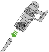 Dyson - v11 outsize - Vaciado del depósito Paso 1 Vaciado del depósito Paso 1