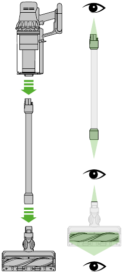 Dyson - v11 outsize - Búsqueda de obstrucciones Paso 1 Búsqueda de obstrucciones Paso 1