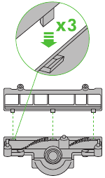 Dyson - DC40 - Reensamblaje de la placa base Paso 1 Base plate reassembly Step 1