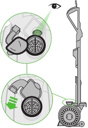 Dyson - DC40 - Barra del cepillo: eliminación de obstrucciones Paso 1 Brush bar – clearing obstructions Step 1