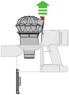 Dyson - V7 - Paso 1 de la búsqueda de obstrucciones Paso 1 de la búsqueda de obstrucciones
